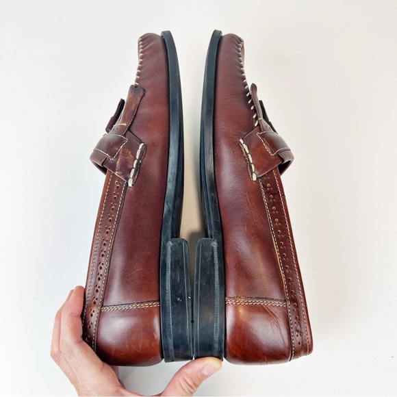 GH Bass Michael Kiltie Tassel WEEJUNS Loafer Mens 11.5 D Brown Preppy Business - Picture 6 of 13